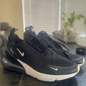 Nike Air Max 270. Black and White. Size 5Y grade school. Worn once. Unisex.
